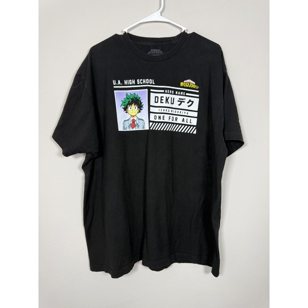 My Hero Academia Deku Graphic T Shirt 2XL Black Anime‎ Funimation Licensed
